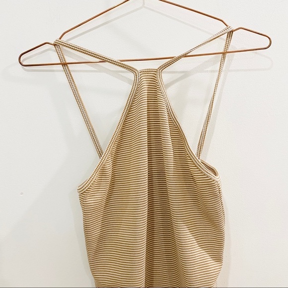 NEW Zara cream stripe shorts romper - Picture 3 of 7